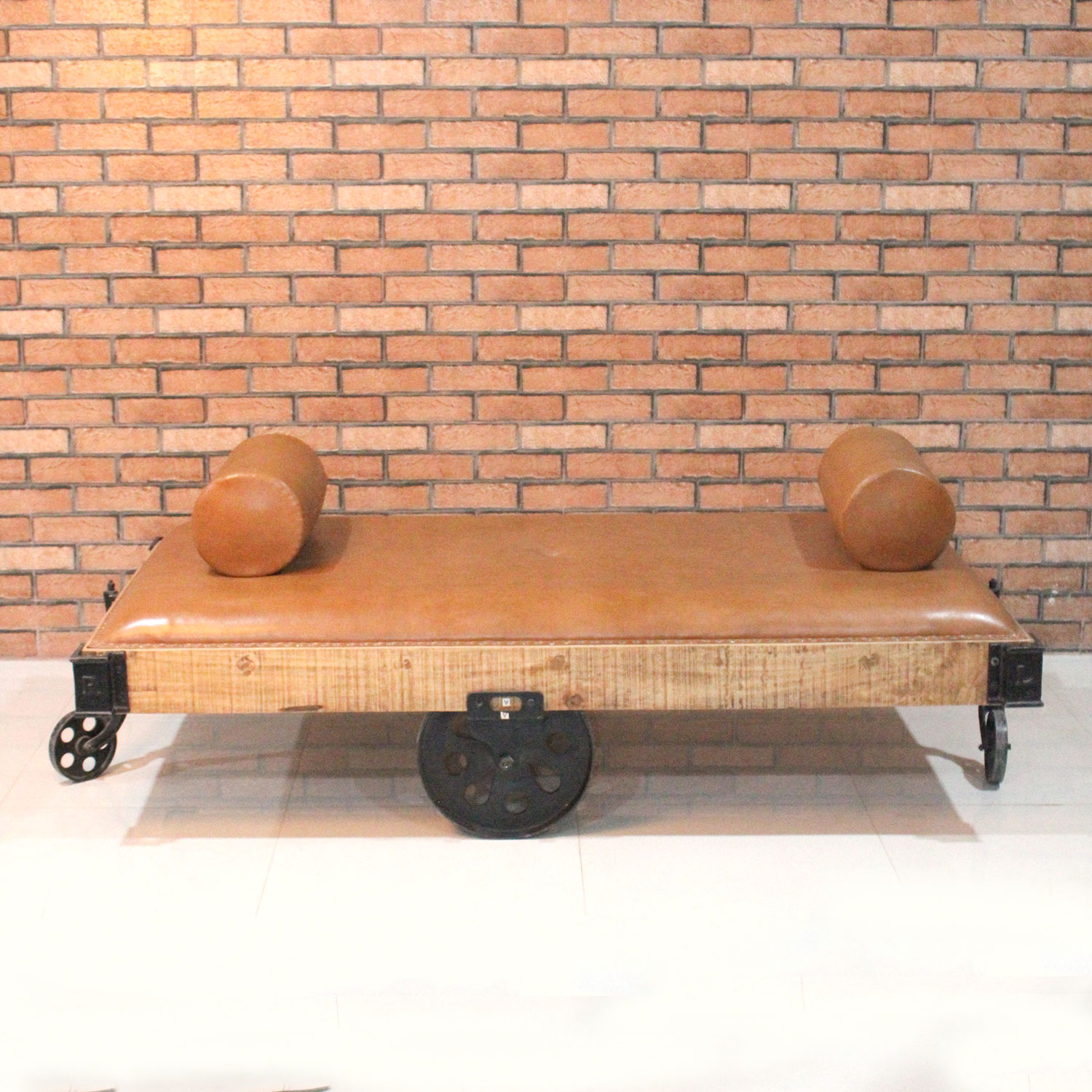 STANBURY WHEELED FACTORY CART TABLE (Knock Down) - popular handicrafts